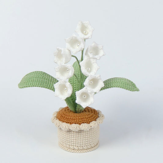 Potted Flower Single White