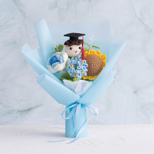 Ocean Blue graduation Flower Bouquet