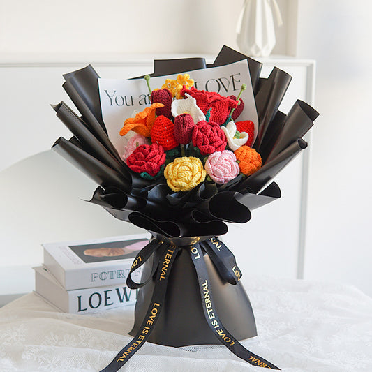 Blush Harmony – Handmade Flower Bouquet